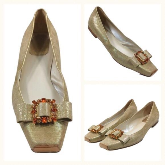 AUTHENTICATED Dior Ballet Flats EUC Size 39 US 9  #S2750 - Picture 1 of 12